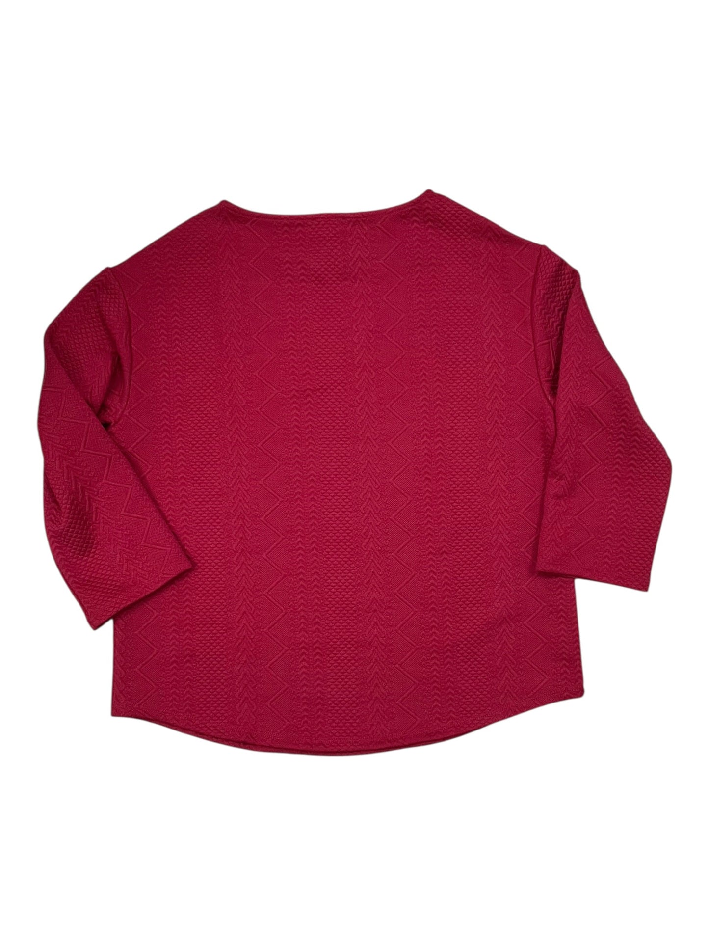 Top 3/4 Sleeve By Jones New York In Red, Size:S