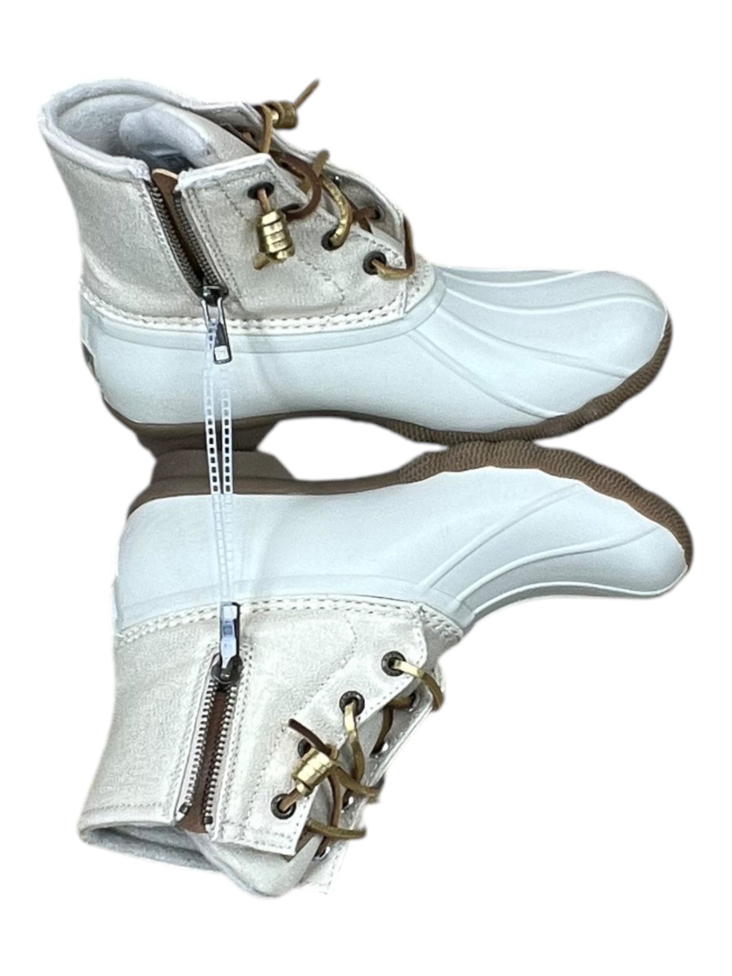 Boots Snow By Sperry In Cream, Size:6