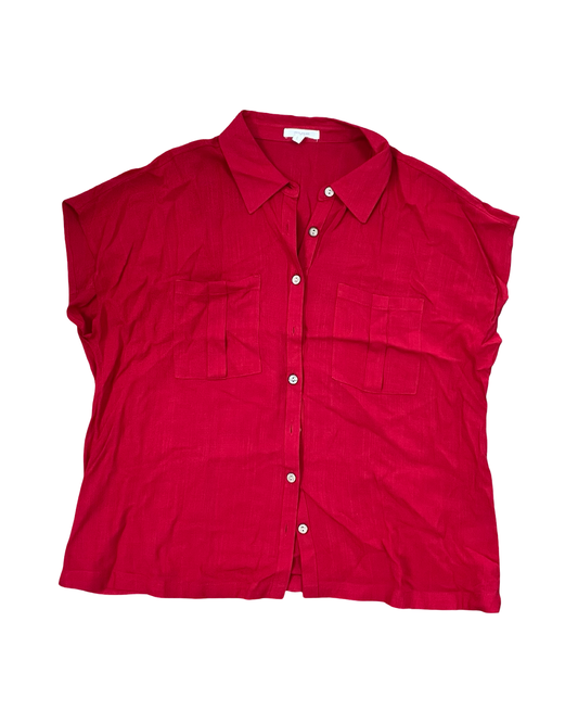 Blouse Ss By Maurices In Red, Size:L