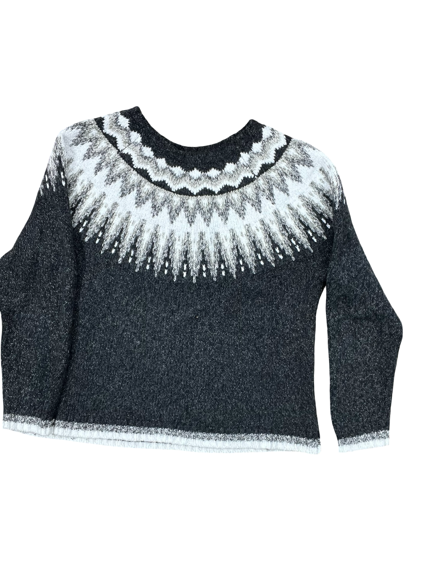 Sweater By Tribal In Grey & White, Size:L