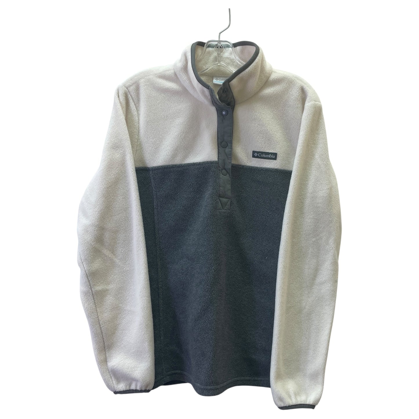 Jacket Fleece By Columbia In Grey & White, Size:M