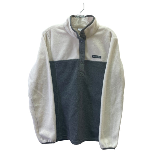 Jacket Fleece By Columbia In Grey & White, Size:M