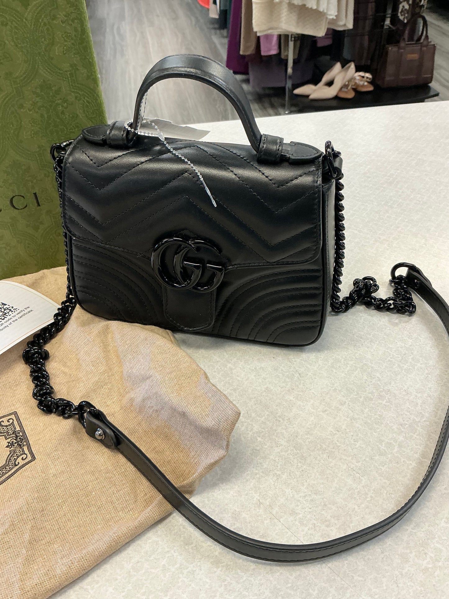 Crossbody Luxury Designer By Gucci In Black, Size:Small