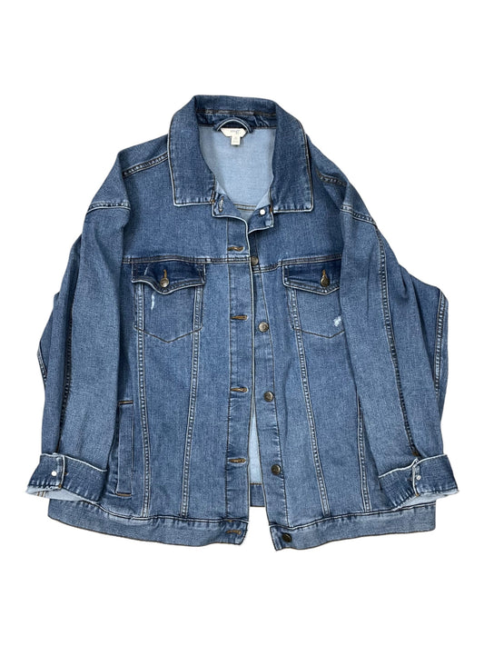 Jacket Denim By Terra & Sky In Blue Denim, Size:Xl