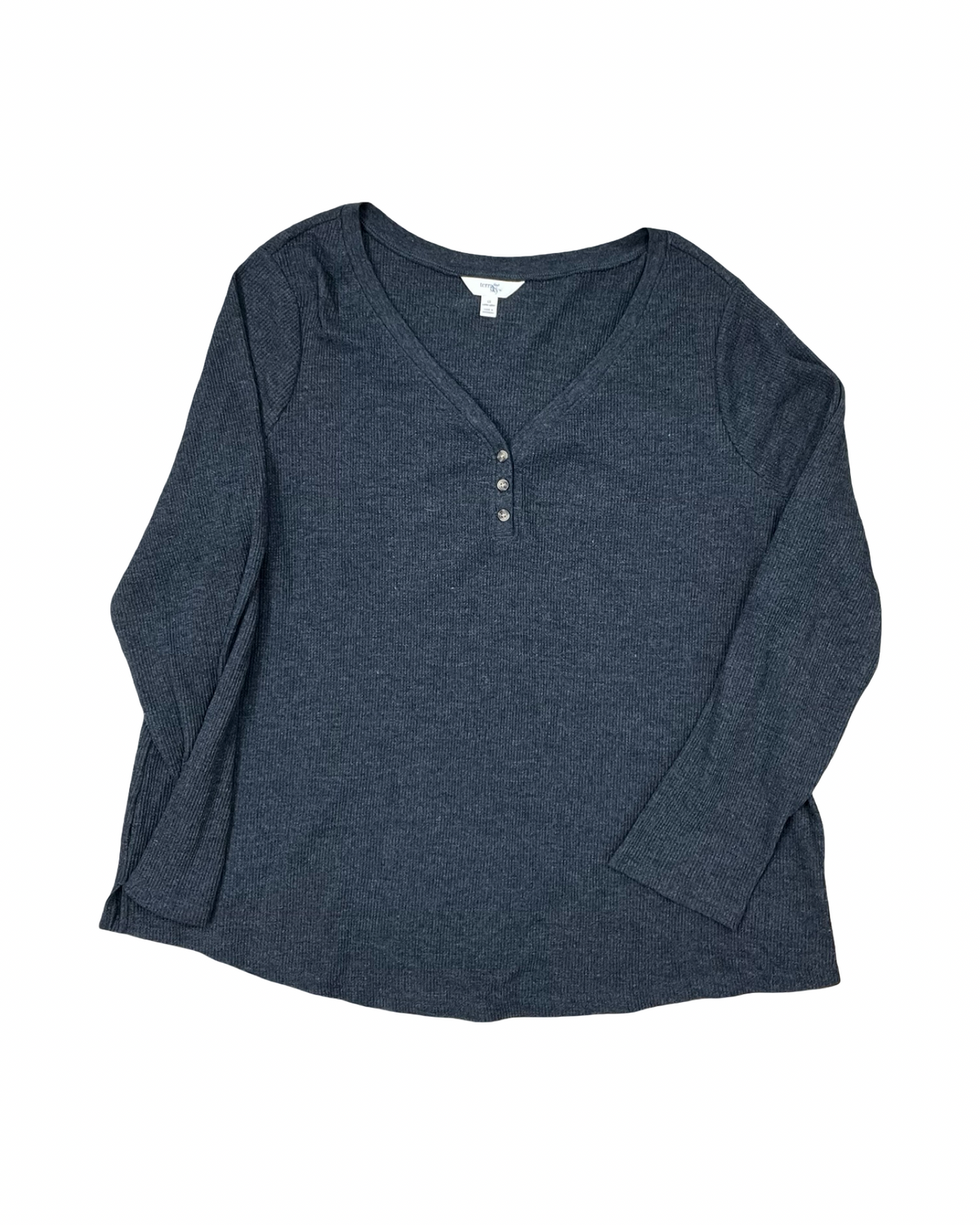 Top Ls By Terra & Sky In Grey, Size:3X
