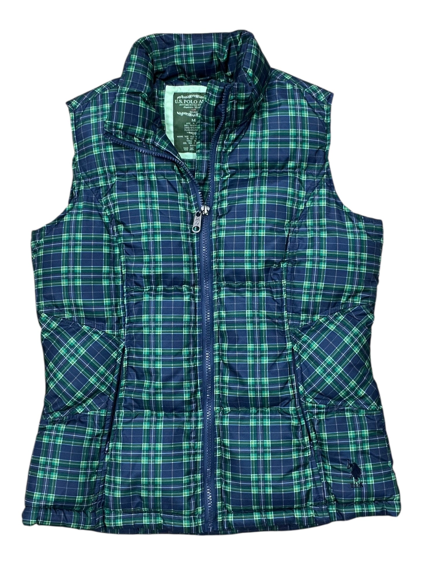 Vest Puffer & Quilted By Us Polo Assoc In Green, Size:M