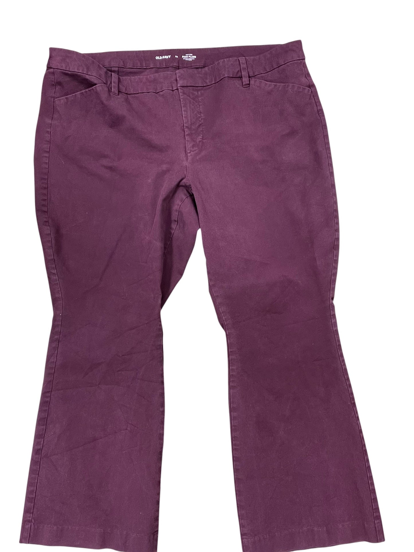 Pants Wide Leg By Old Navy In Purple, Size:3X