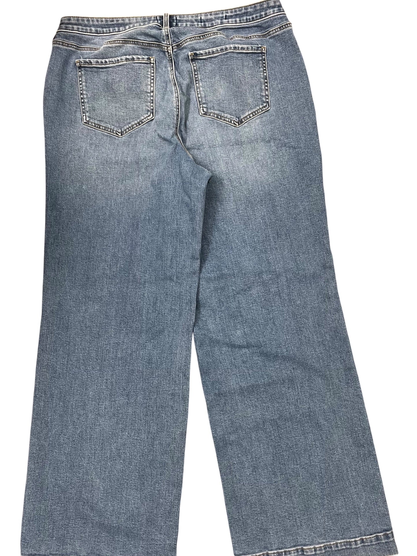 Jeans Wide Leg By Clothes Mentor In Blue Denim, Size:14