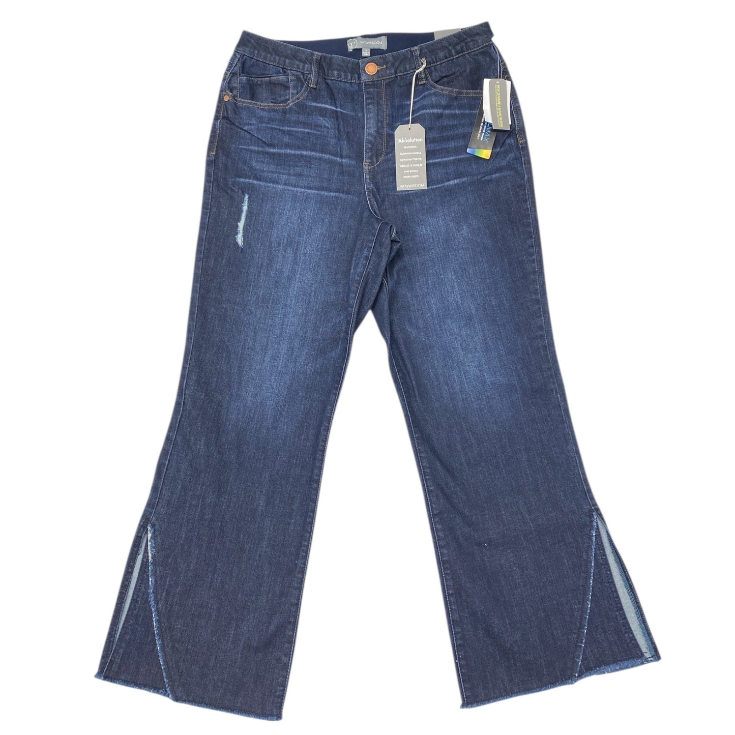 Jeans Straight By Wit & Wisdom In Blue Denim, Size:14