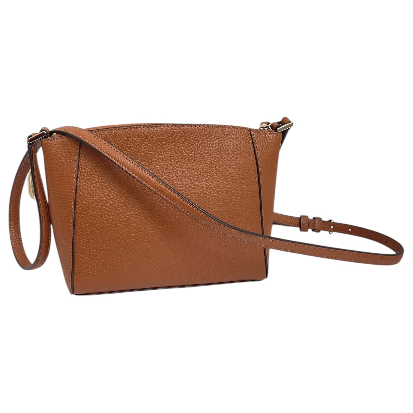 Crossbody Designer By Kate Spade In Brown & Gold, Size:Small