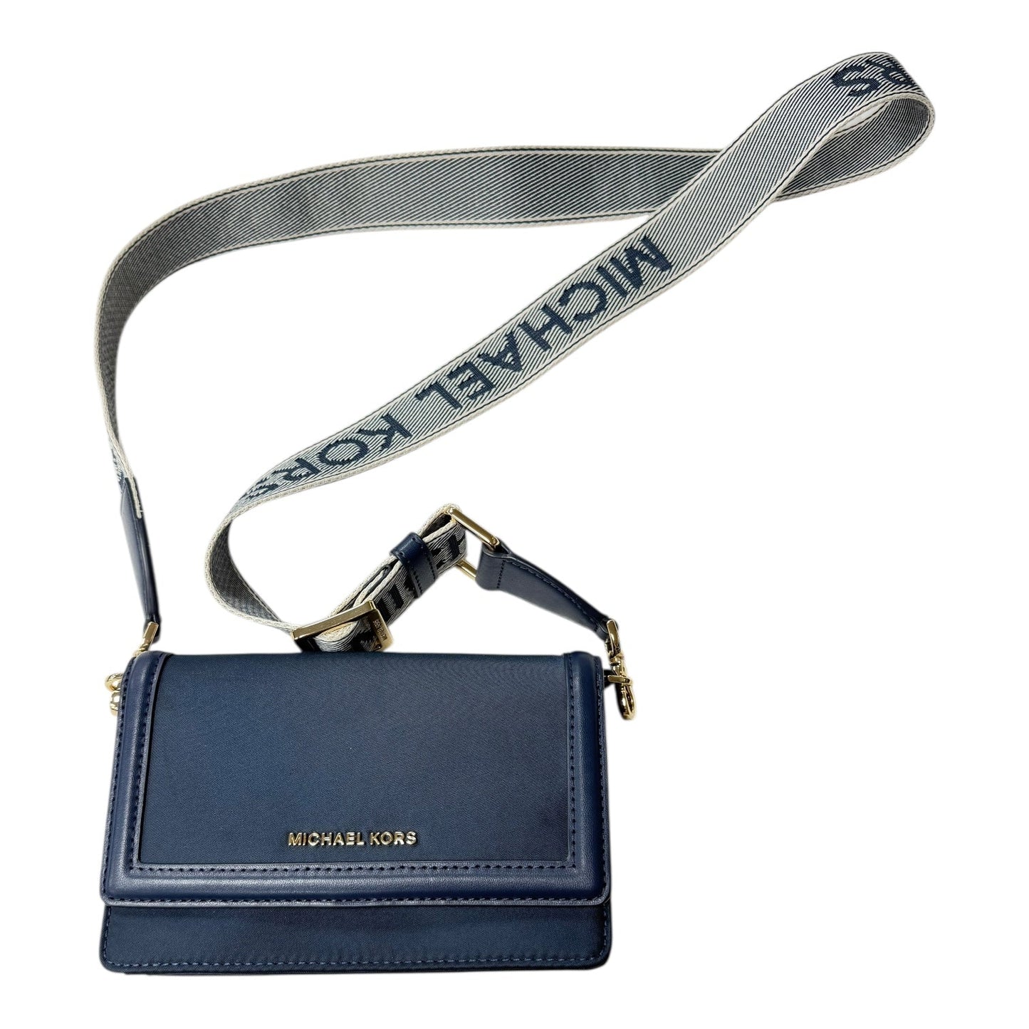 Crossbody Designer By Michael Kors In Blue, Size:Small