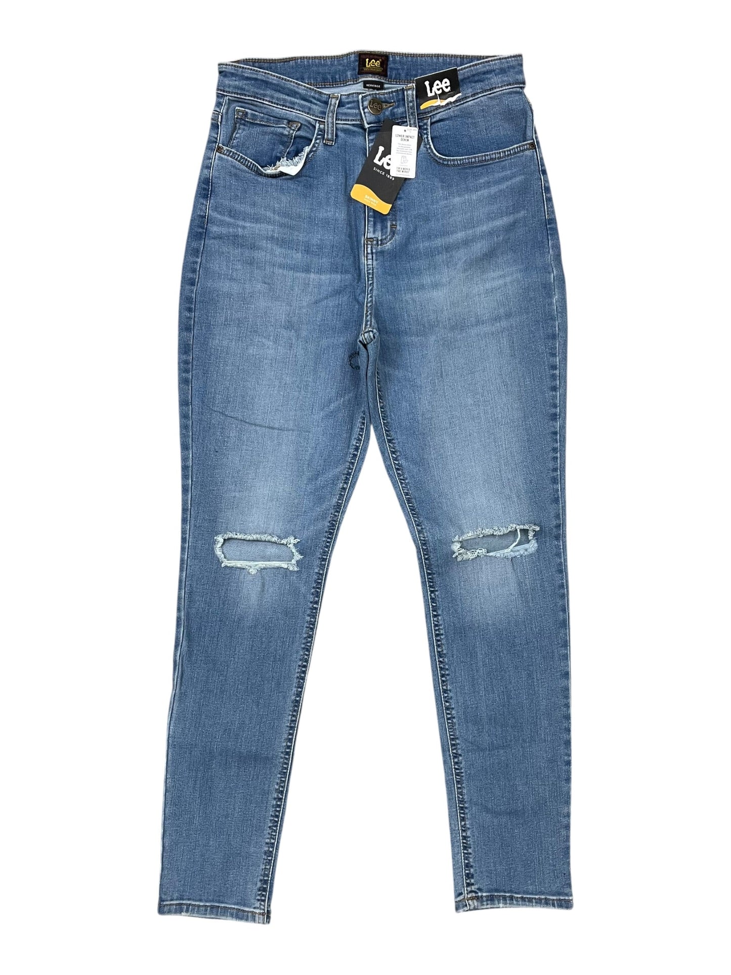 Jeans Skinny By Lee In Blue Denim, Size:10