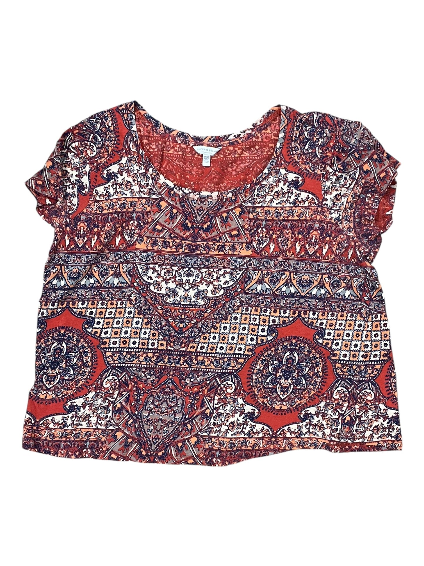 Top Ss By Lucky Brand In Orange, Size:2X