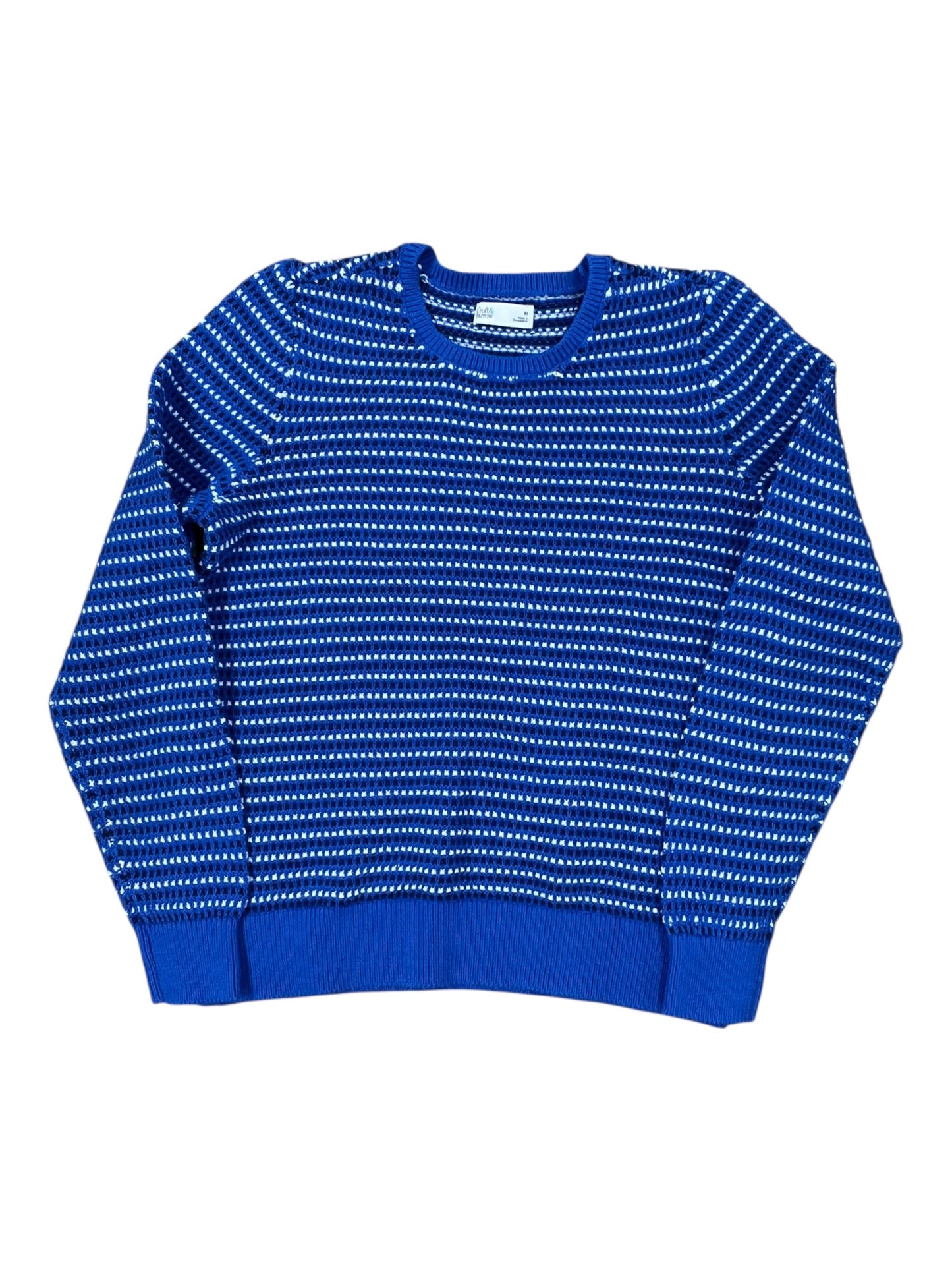 Sweater By Croft And Barrow In Blue & White, Size:M