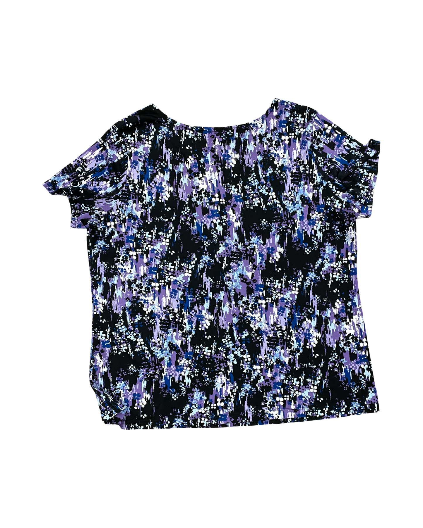 Top Ss By Notations In Blue & Purple, Size:1X