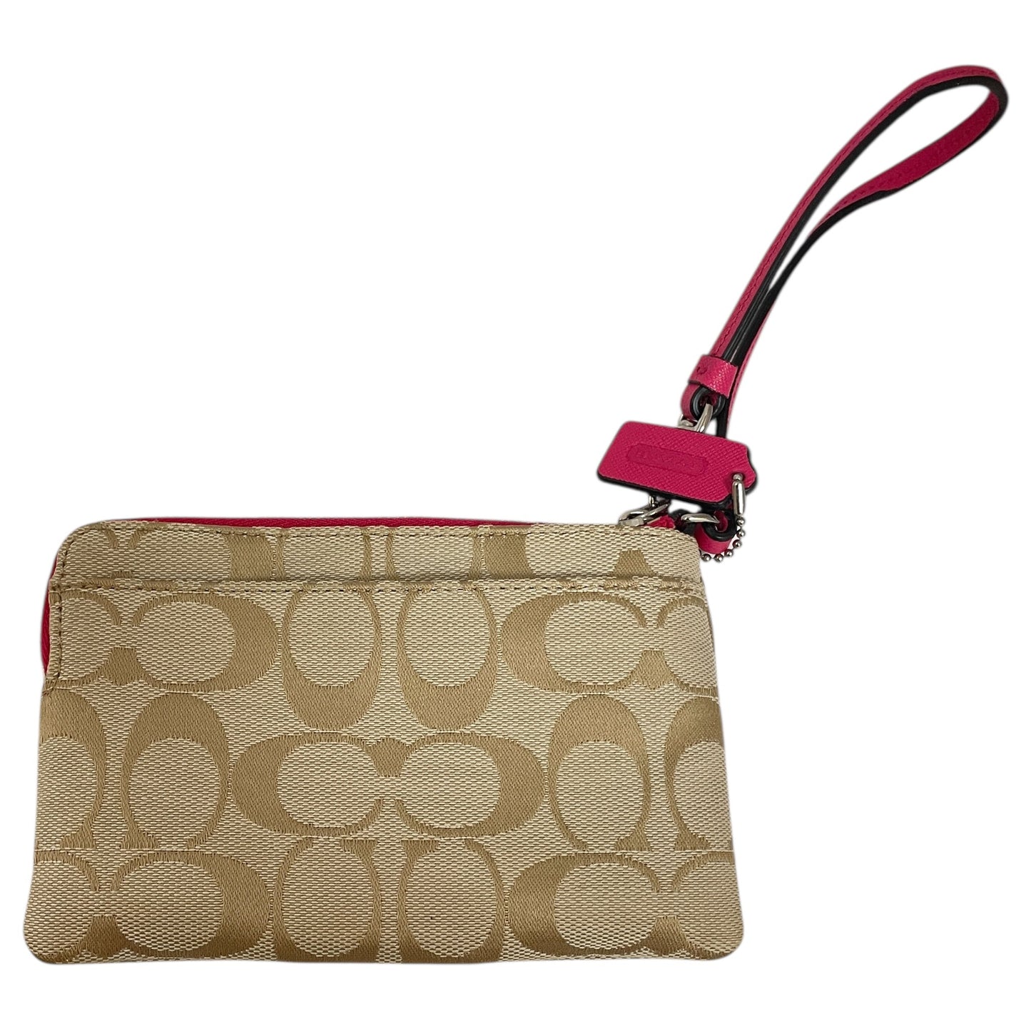 Wristlet Designer By Coach In Pink & Tan, Size:Small