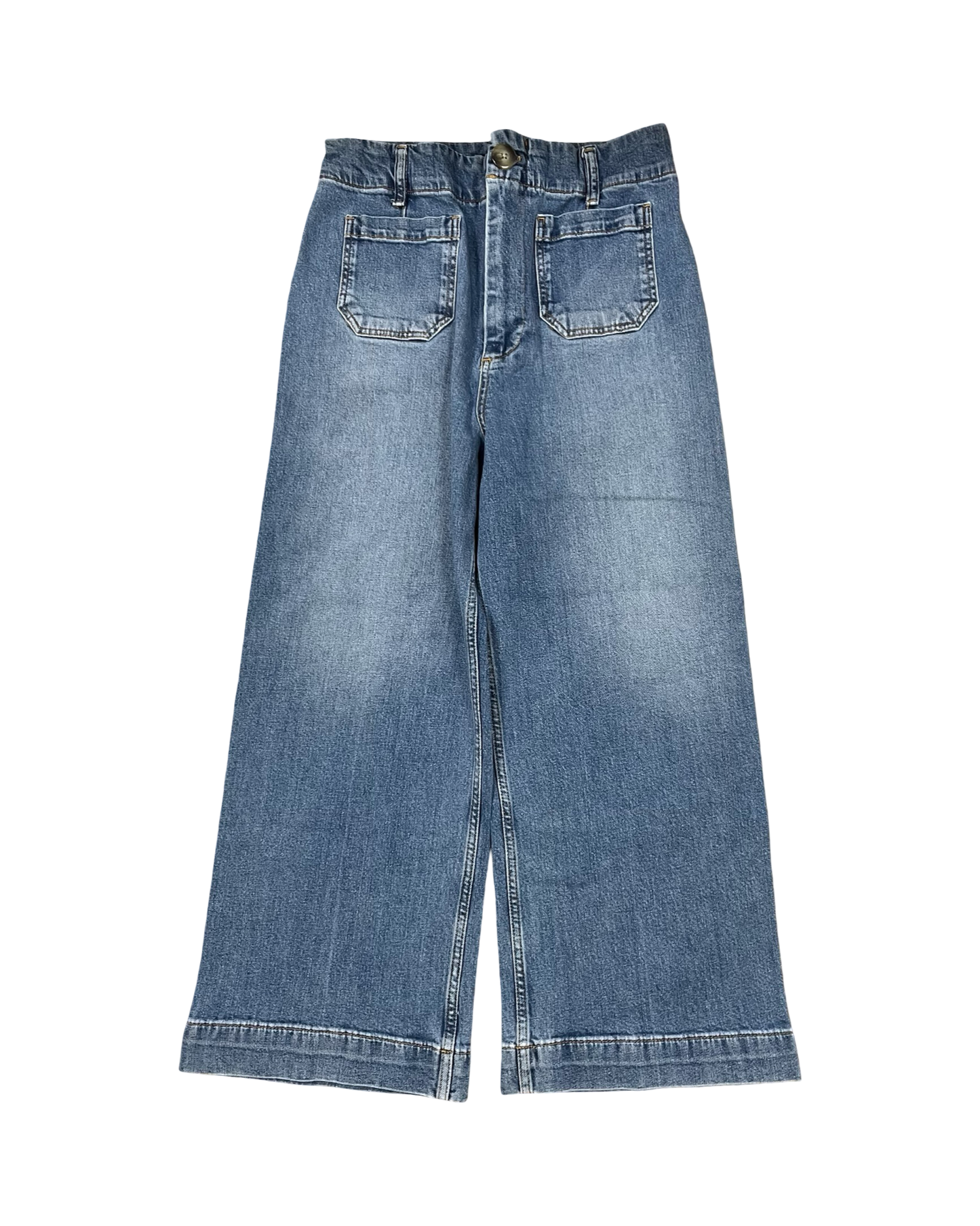 Jeans Straight By Pilcro In Blue Denim, Size:12