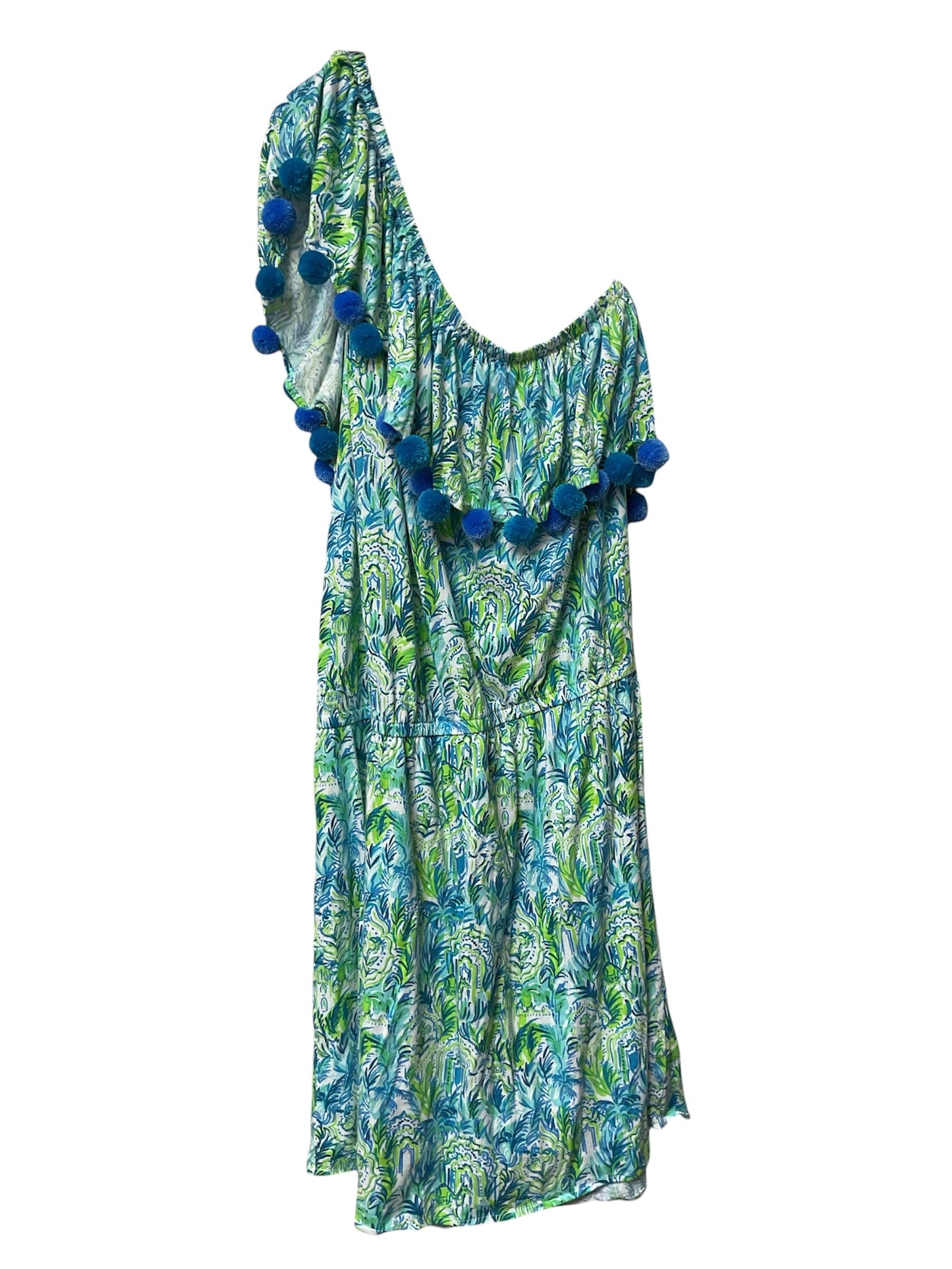 Romper Designer By Lilly Pulitzer In Blue & Green, Size:Xl