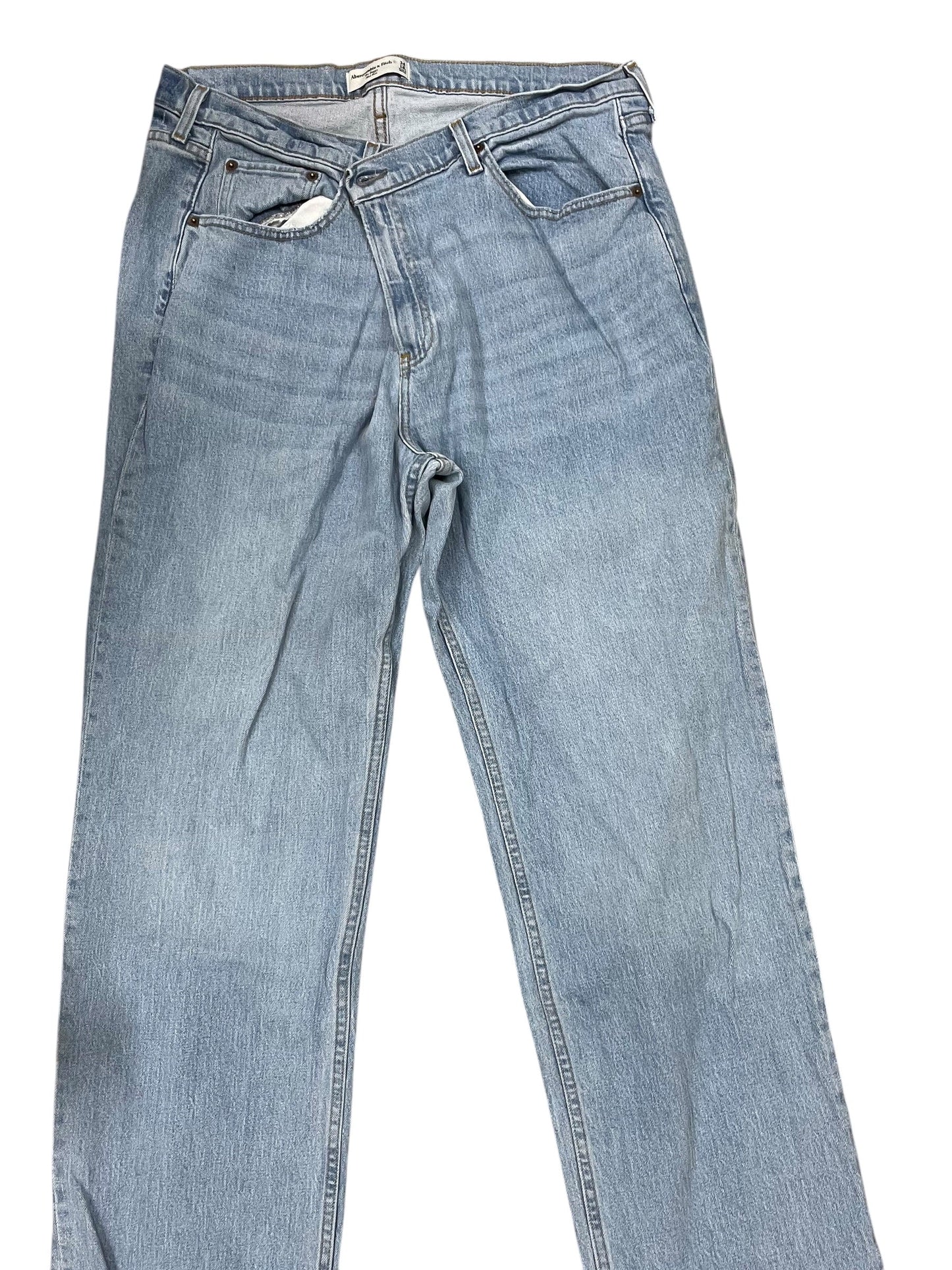 Jeans Wide Leg By Abercrombie And Fitch In Blue Denim, Size:18