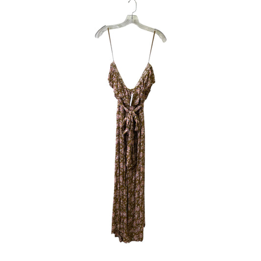 Dress Casual Maxi By Loft In Green & Orange, Size:L
