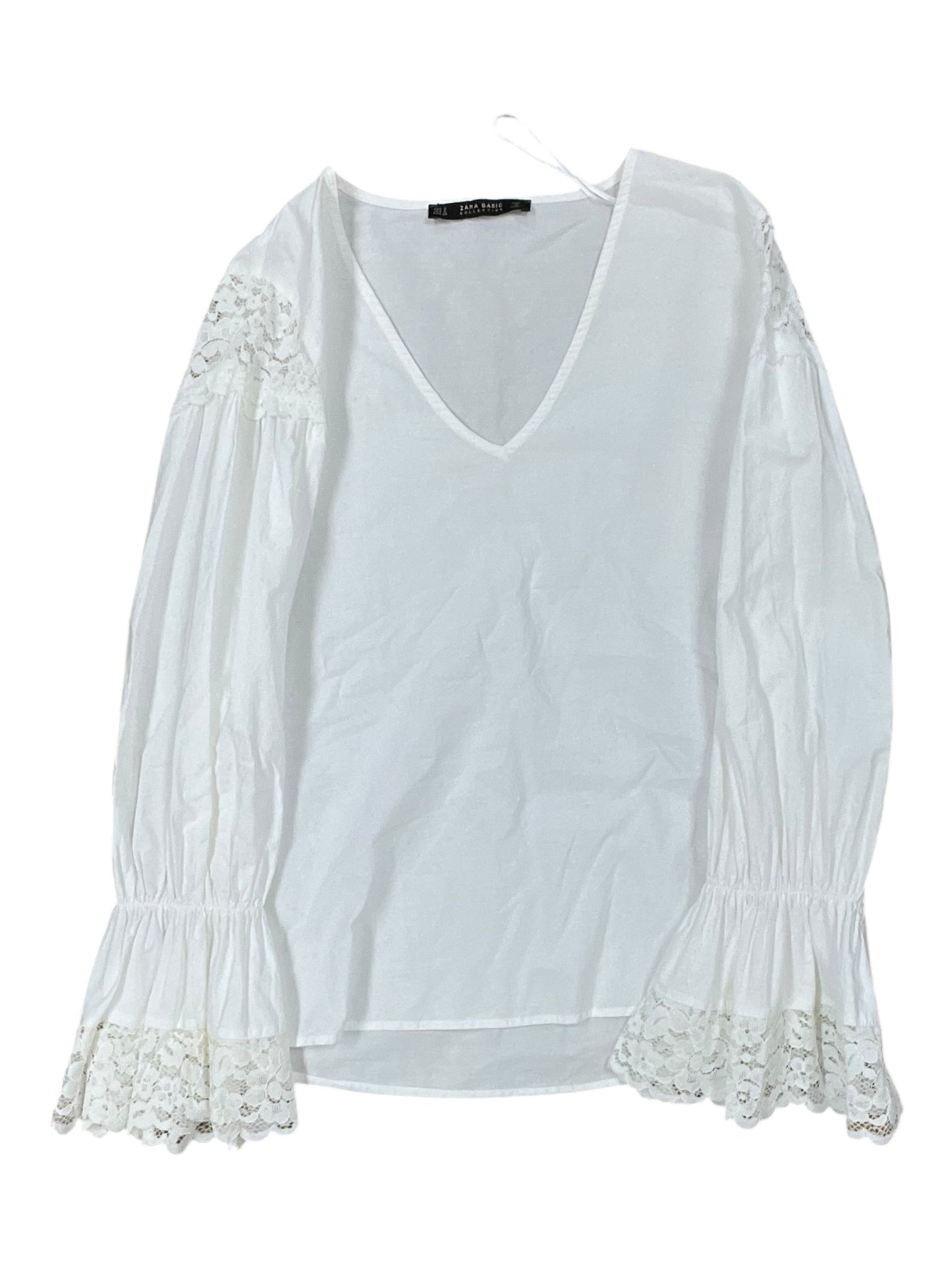 Top Ls By Zara Basic In White, Size:S