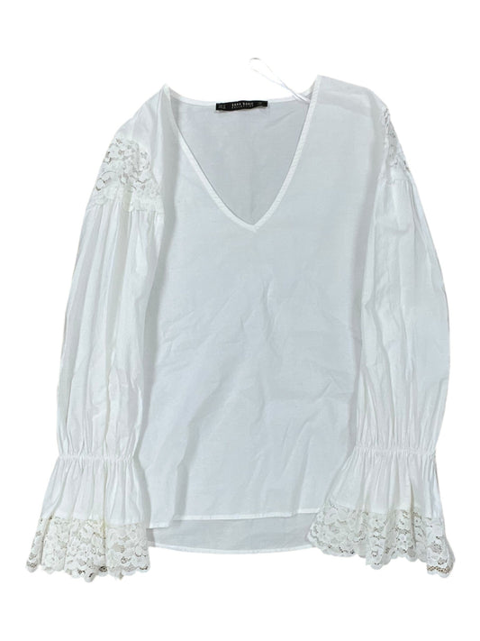 Top Ls By Zara Basic In White, Size:S