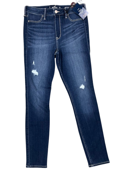 Jeans Skinny By Hollister In Blue Denim, Size:8