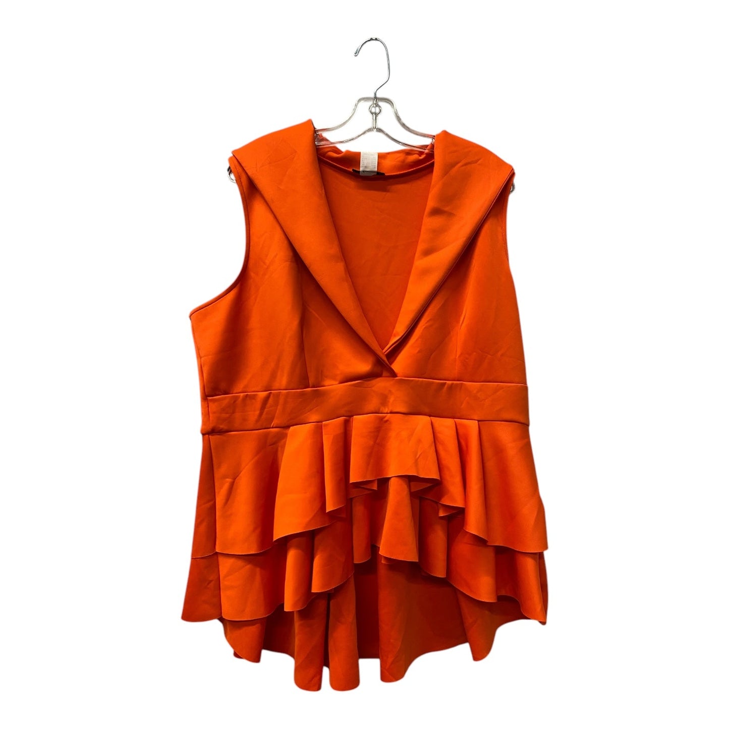 Top Sleeveless By Venus In Orange, Size:1X