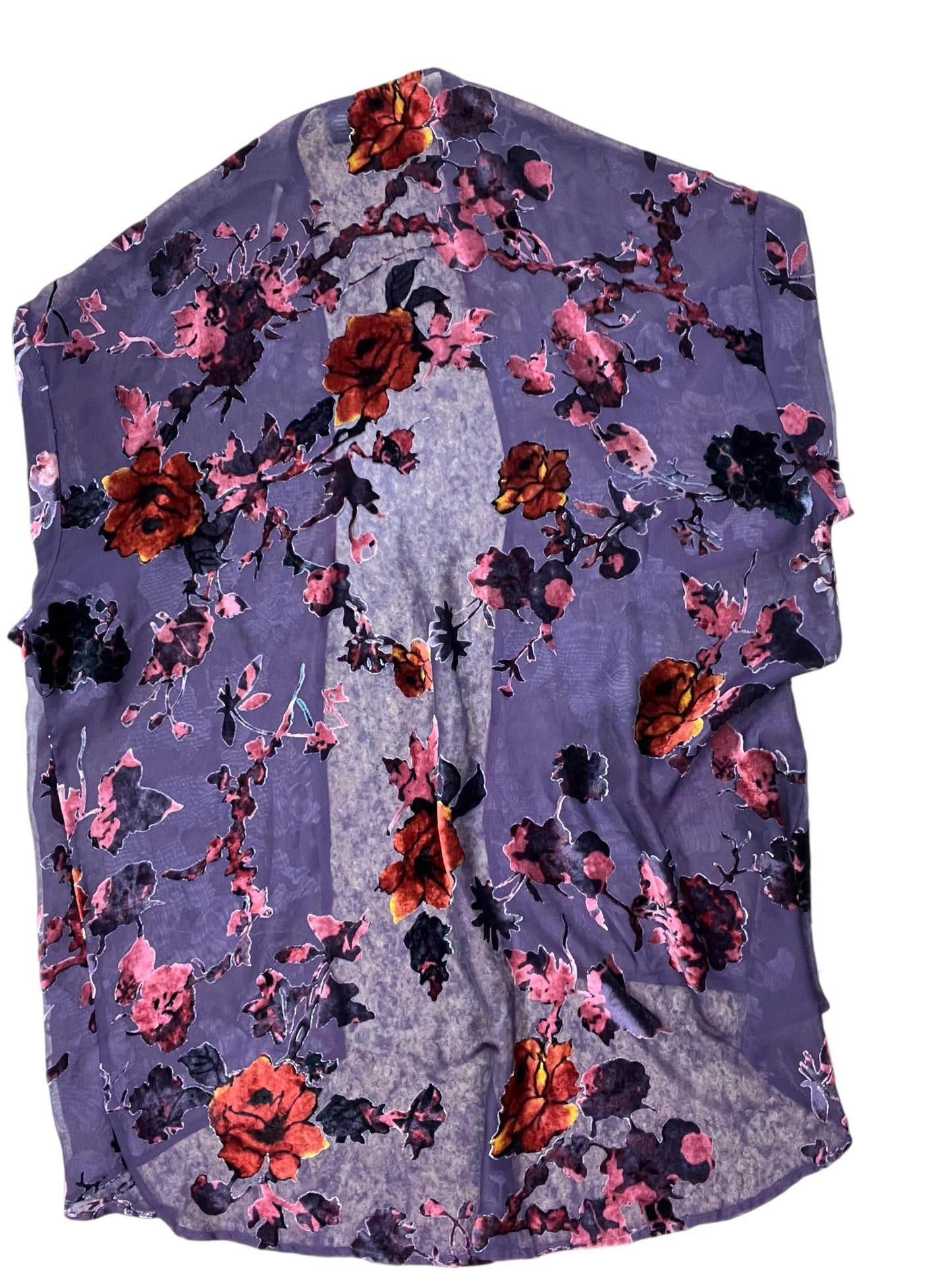 Kimono By Clothes Mentor In Purple, Size:Xl