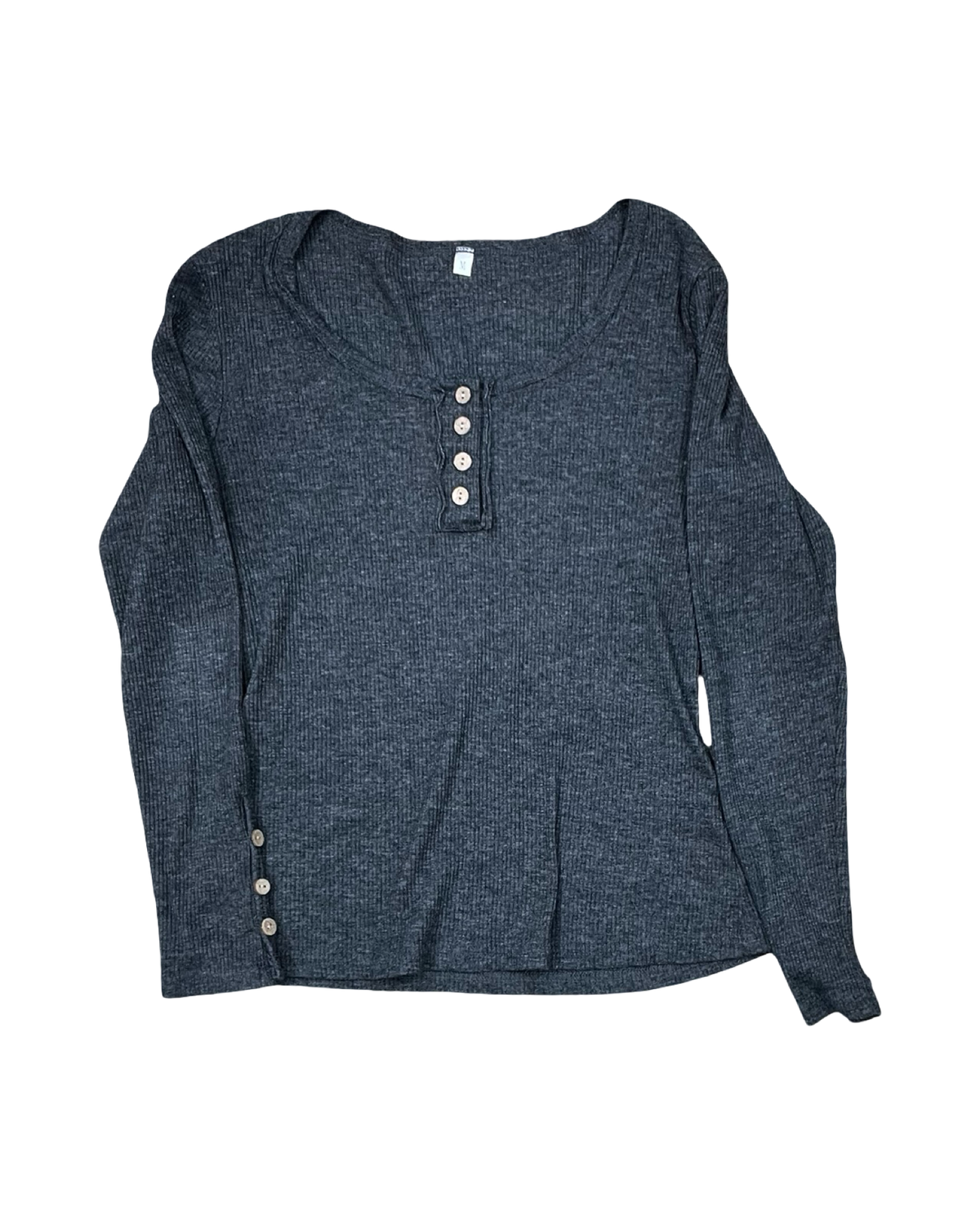 Top Ls By Clothes Mentor In Grey, Size:M