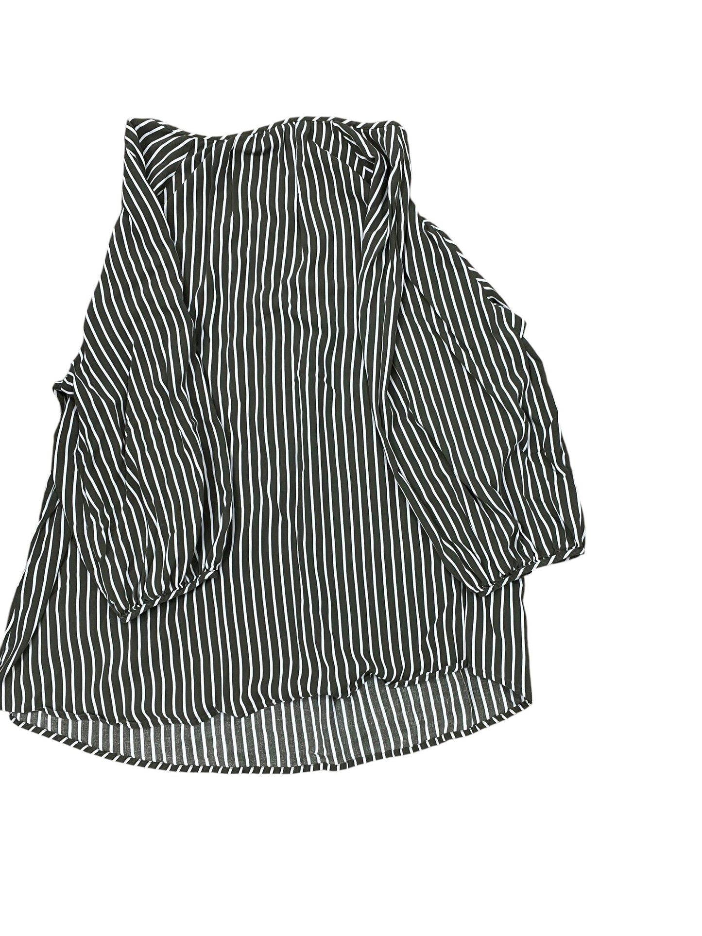 Top 3/4 Sleeve By Evri In Green, Size:2X