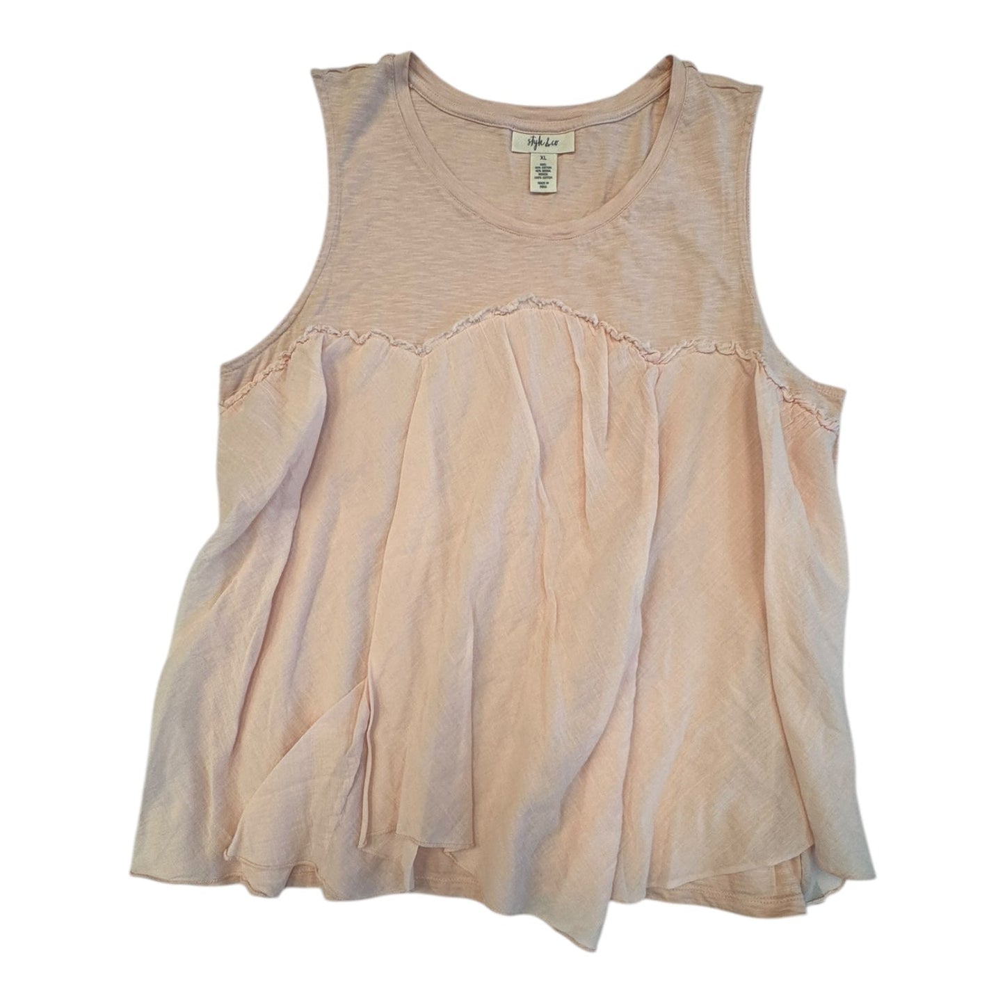 Top Sleeveless By Style And Company In Pink, Size:Xl