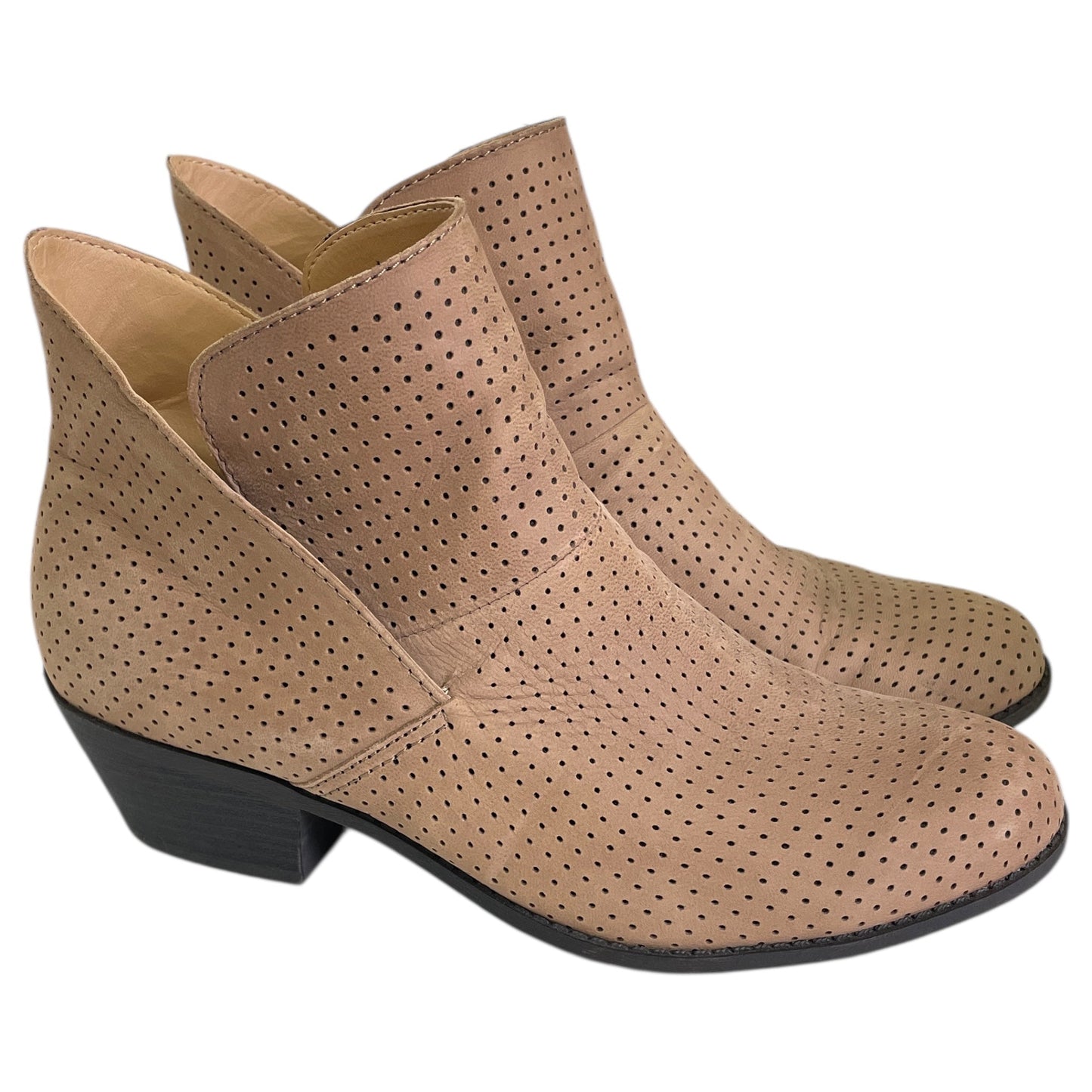 Boots Ankle Heels By Me Too In Tan, Size:9