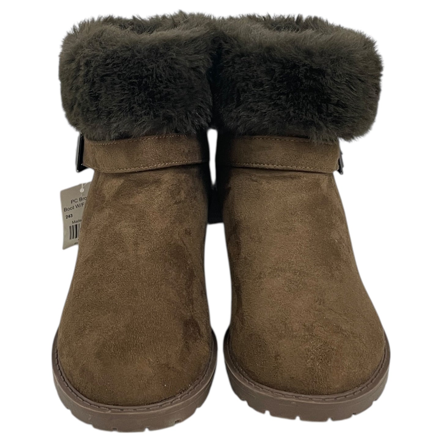 Boots Ankle Heels By Cmc In Brown, Size:9