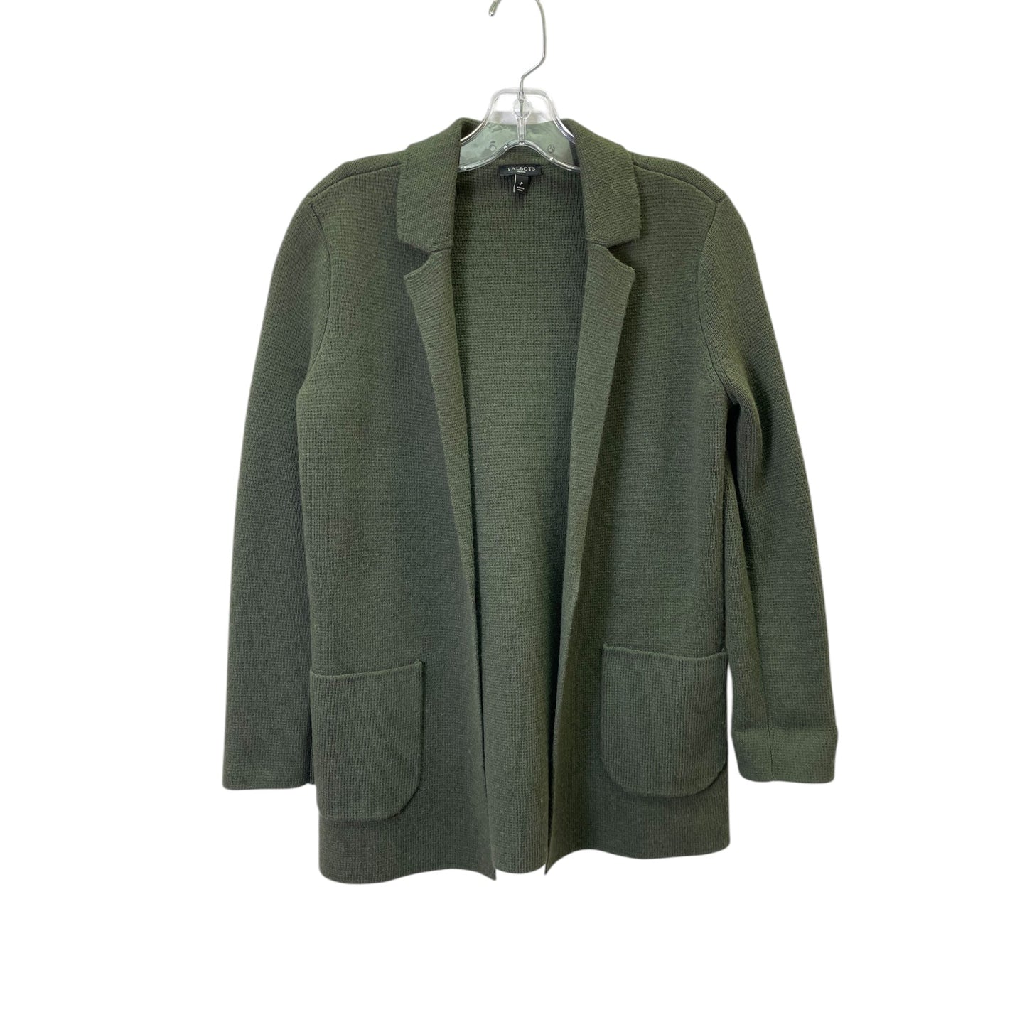 Sweater Cardigan By Talbots In Green, Size:Xsp