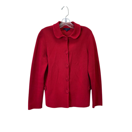 Cardigan By Lands End In Red, Size:M