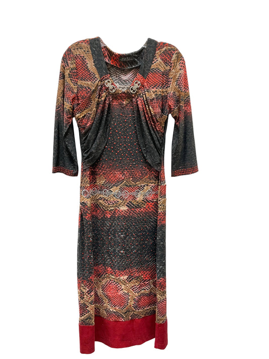 Dress Party Midi By P.A.T.U In Animal Print, Size:M
