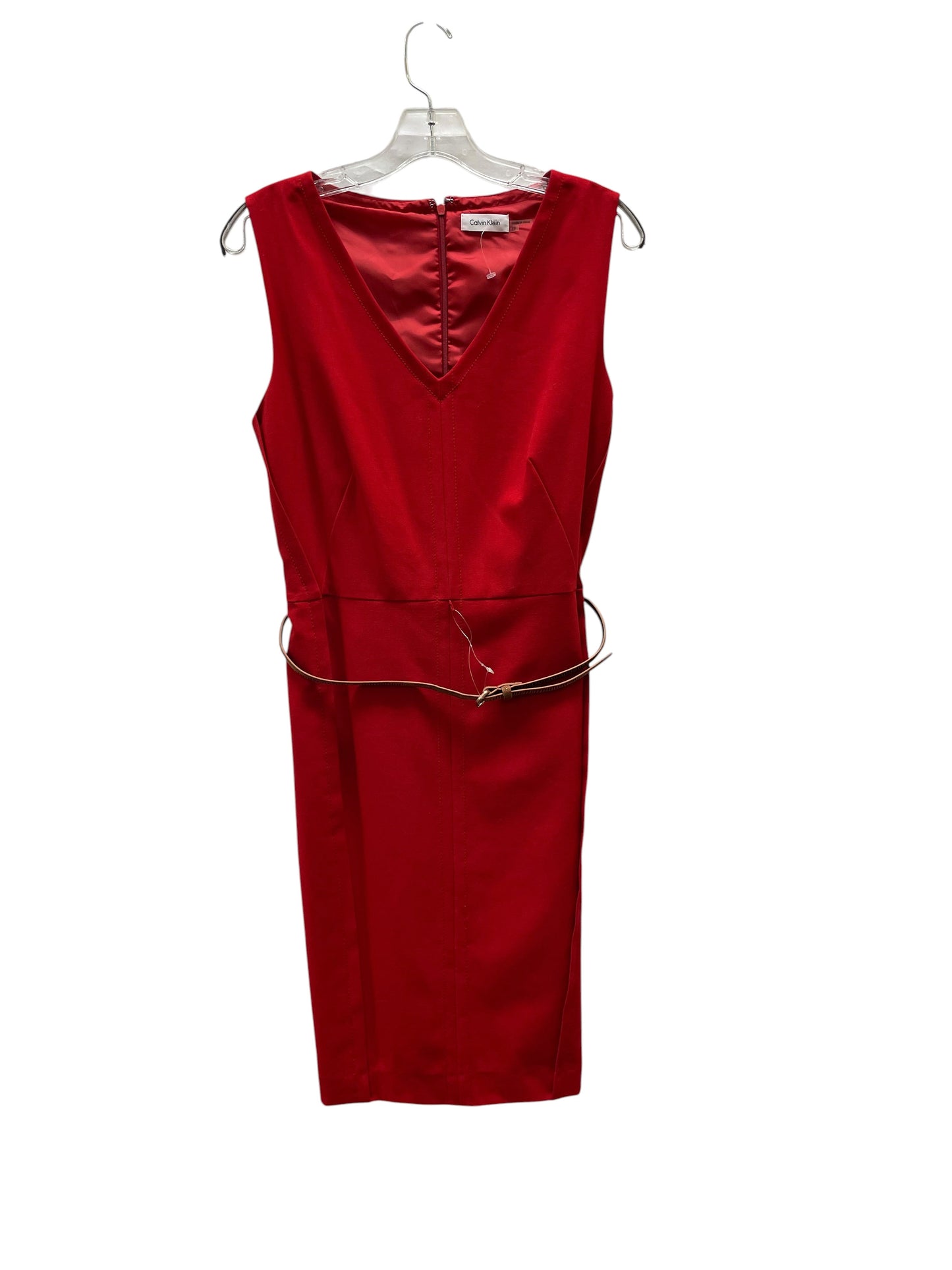 Dress Party Short By Calvin Klein In Red, Size:L