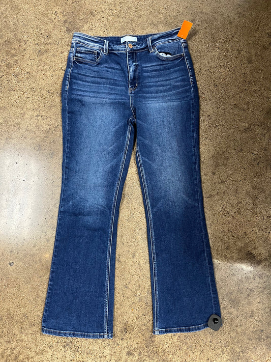 Jeans Straight By Vervet In Blue Denim, Size:14