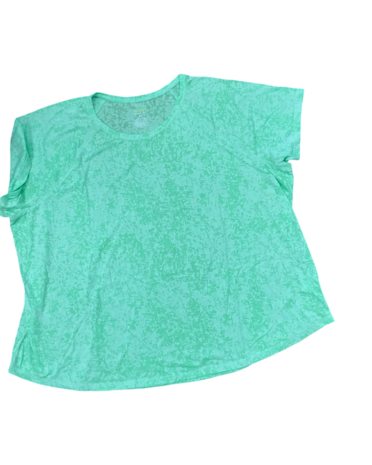 Athletic Top Ss By Tek Gear In Green, Size:3X