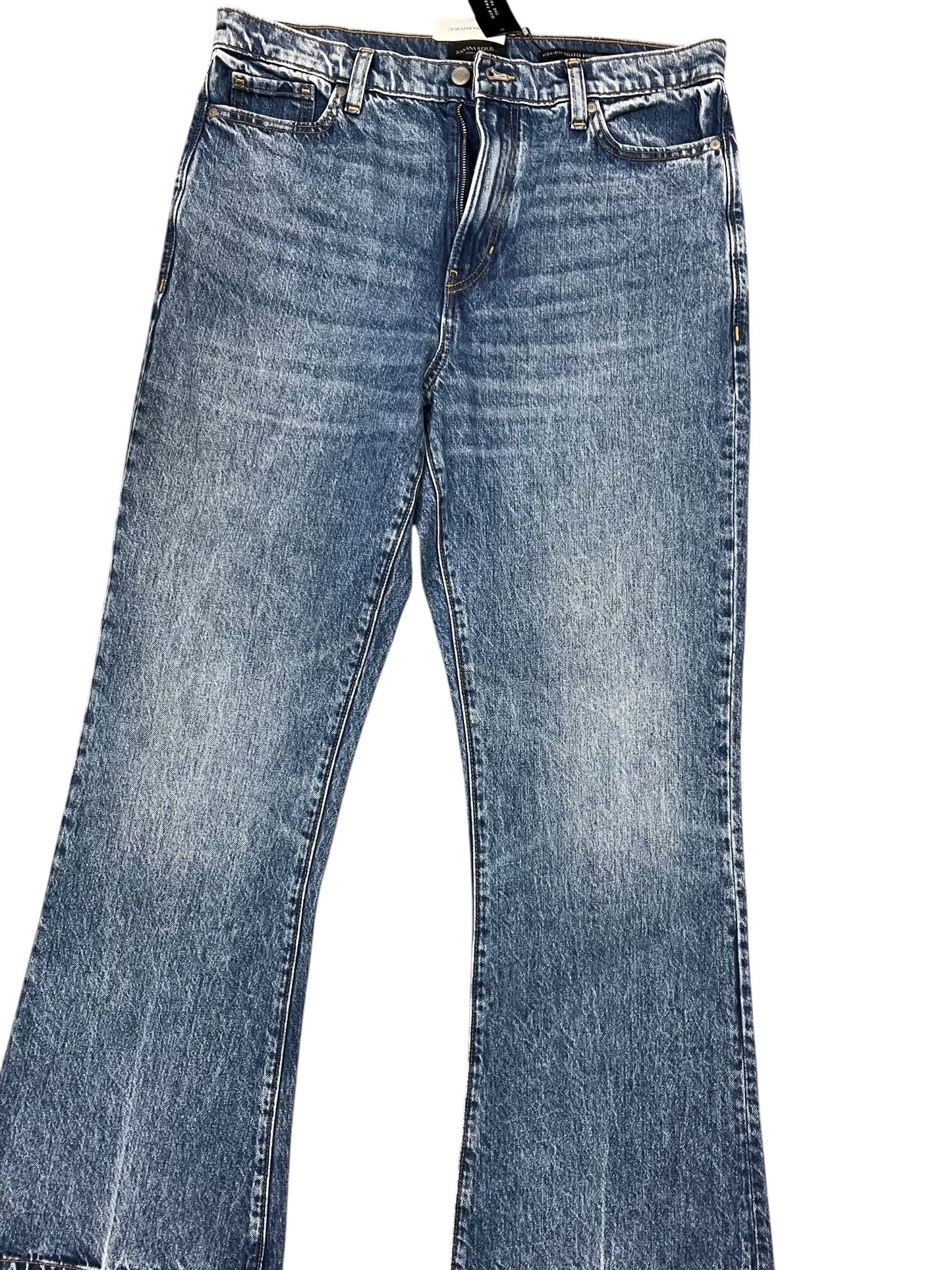 Jeans Wide Leg By Banana Republic In Blue Denim, Size:12