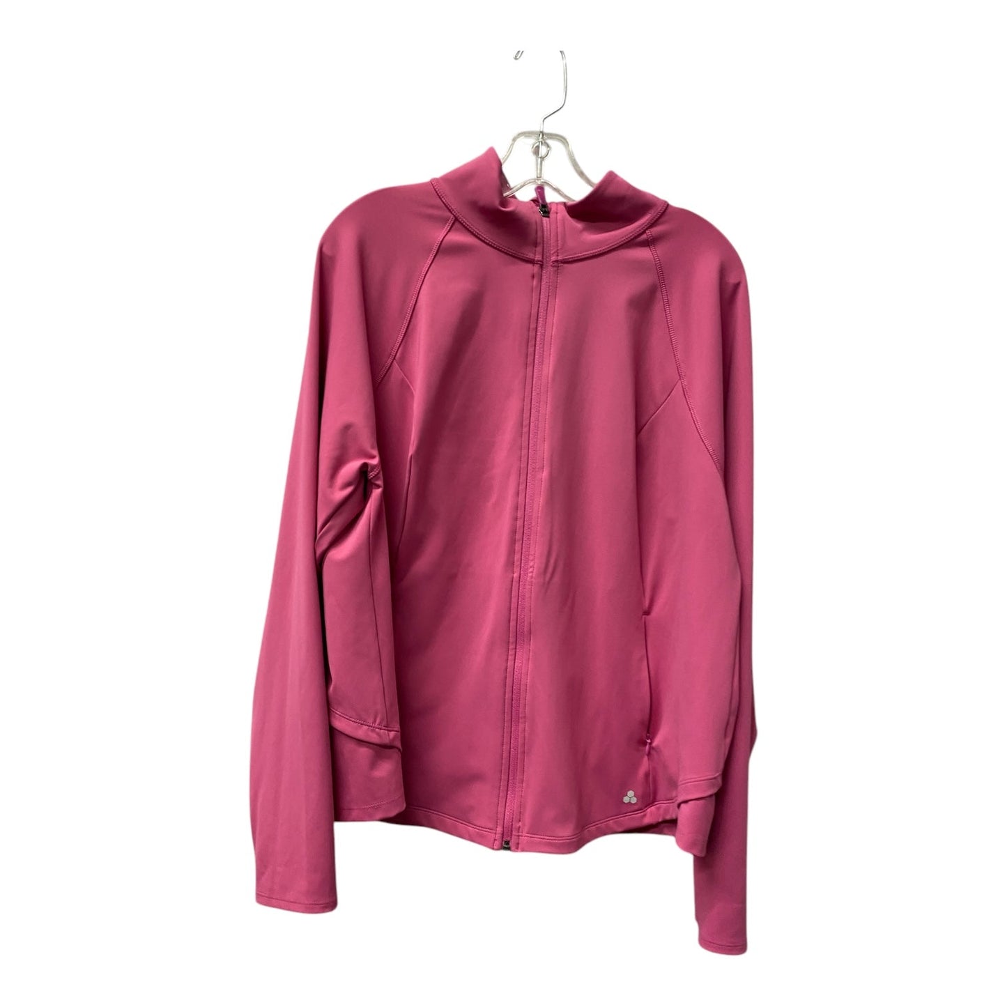 Athletic Jacket By Tek Gear In Pink, Size:1X