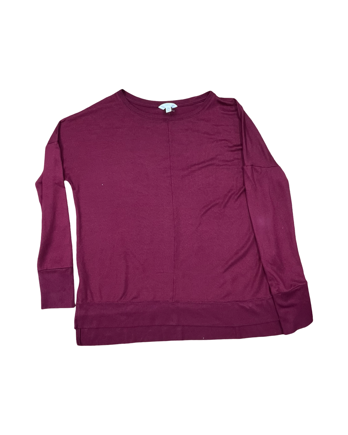 Top Ls By Time And Tru In Maroon, Size:M