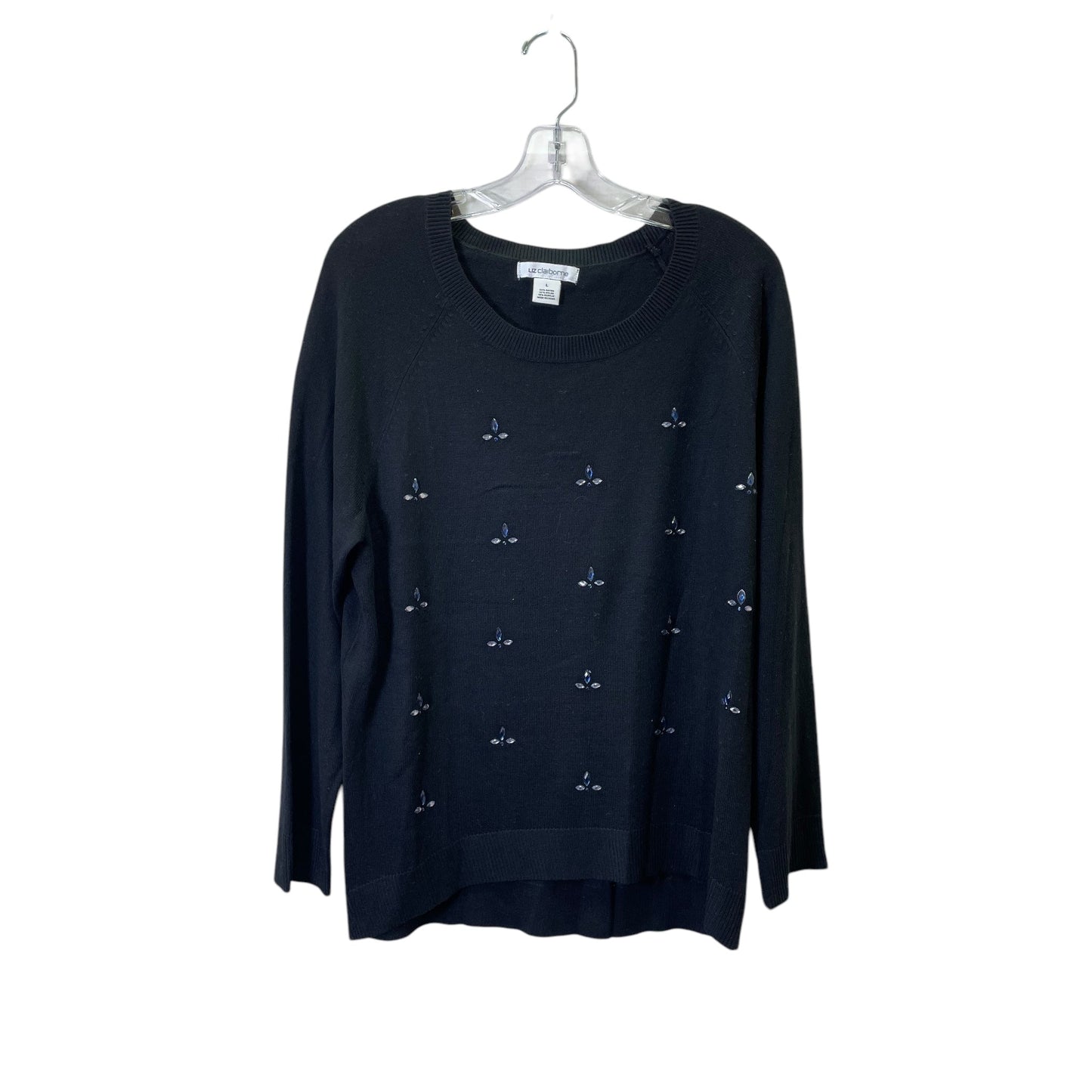 Sweater By Liz Claiborne In Black, Size:L