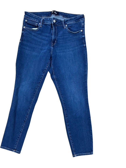 Jeans Skinny By Gap In Blue Denim, Size:14