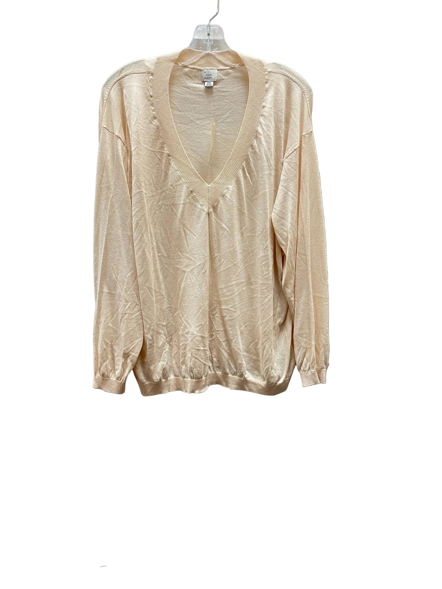 Sweater By A New Day In Cream, Size:Xxl