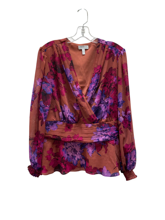 Blouse Ls By Sofia By Sofia Vergara In Multi, Size:Xl