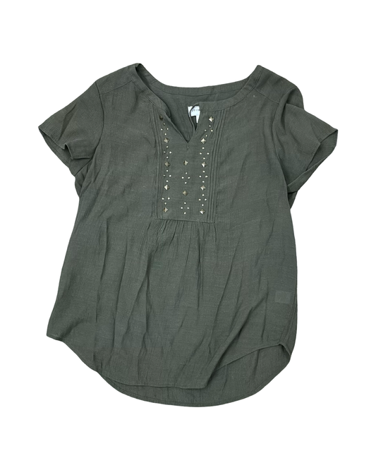 Top Ss By Liz Claiborne In Green, Size:L
