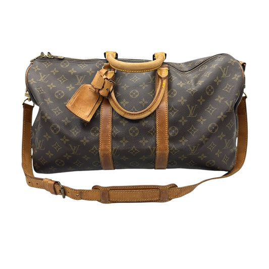 Duffle And Weekender Luxury Designer By Louis Vuitton In Brown, Size:Medium