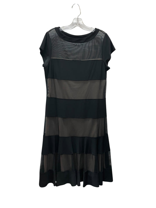 Dress Casual Midi By R And M Richards In Black, Size:14